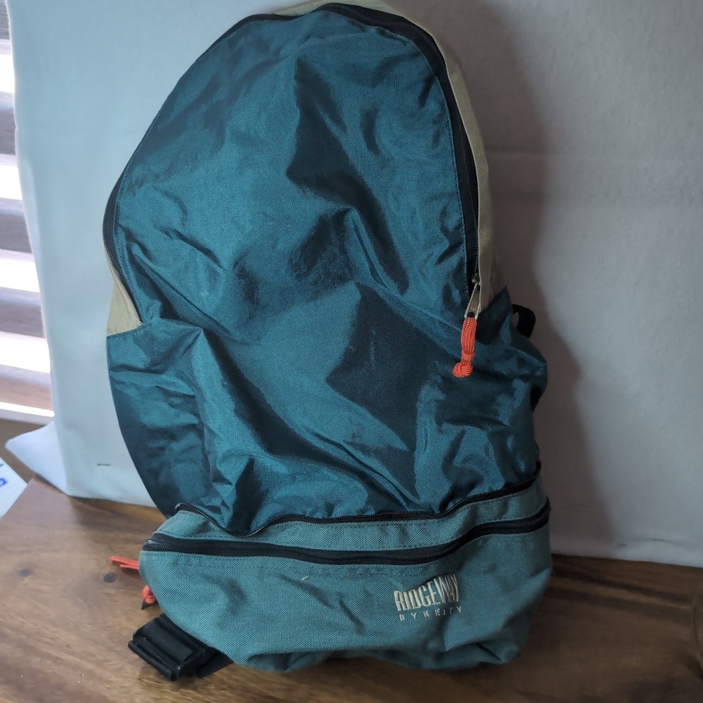 Vtg Ridgeway by Kelty Convertible Backpack Waist Pack Teal Tan Hiking Fanny Pack